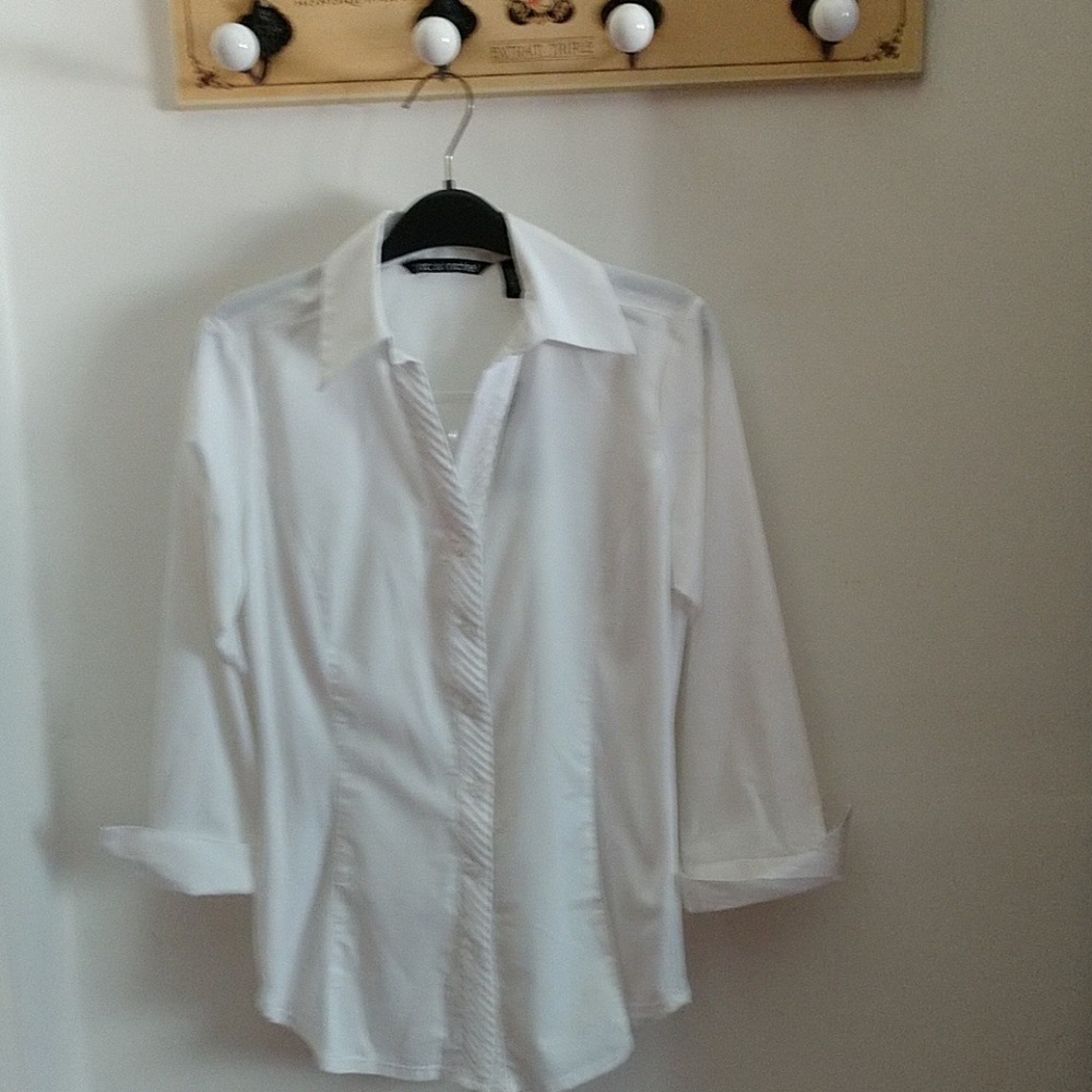 Zac & Rachel Pleated Placket Princess Seamed COTTON blend blouse - Picture 2 of 5